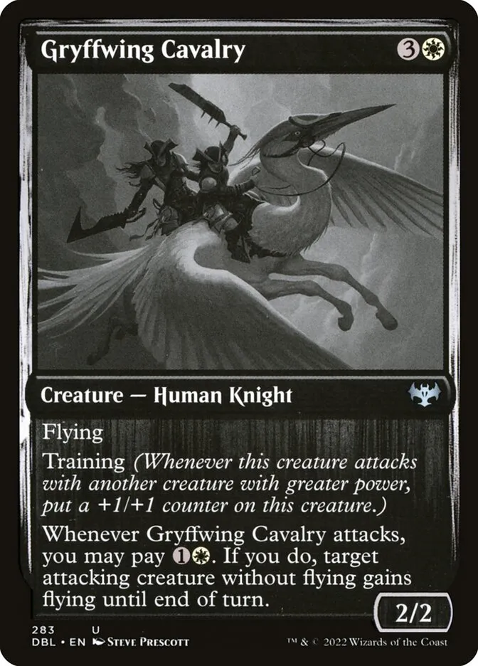 2022 Innistrad: Double Feature Gryffwing Cavalry uncommon #283 uncommon card image