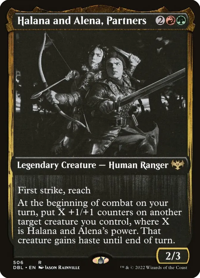 2022 Innistrad: Double Feature Halana and Alena, Partners #506 rare card image