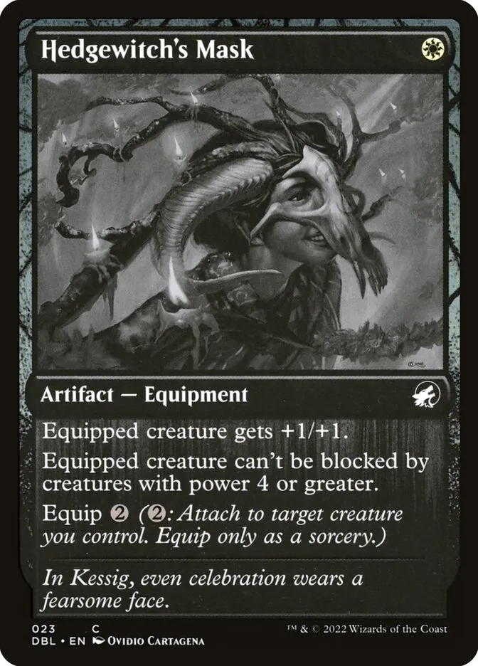 2022 Innistrad: Double Feature Hedgewitch's Mask common #23 common card image