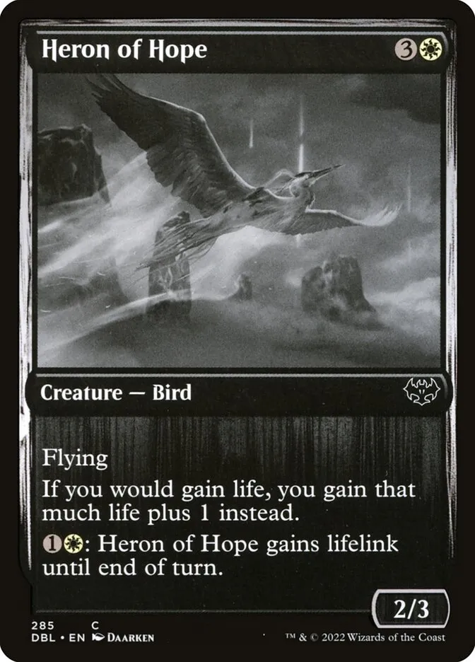 2022 Innistrad: Double Feature Heron of Hope #285 common card image