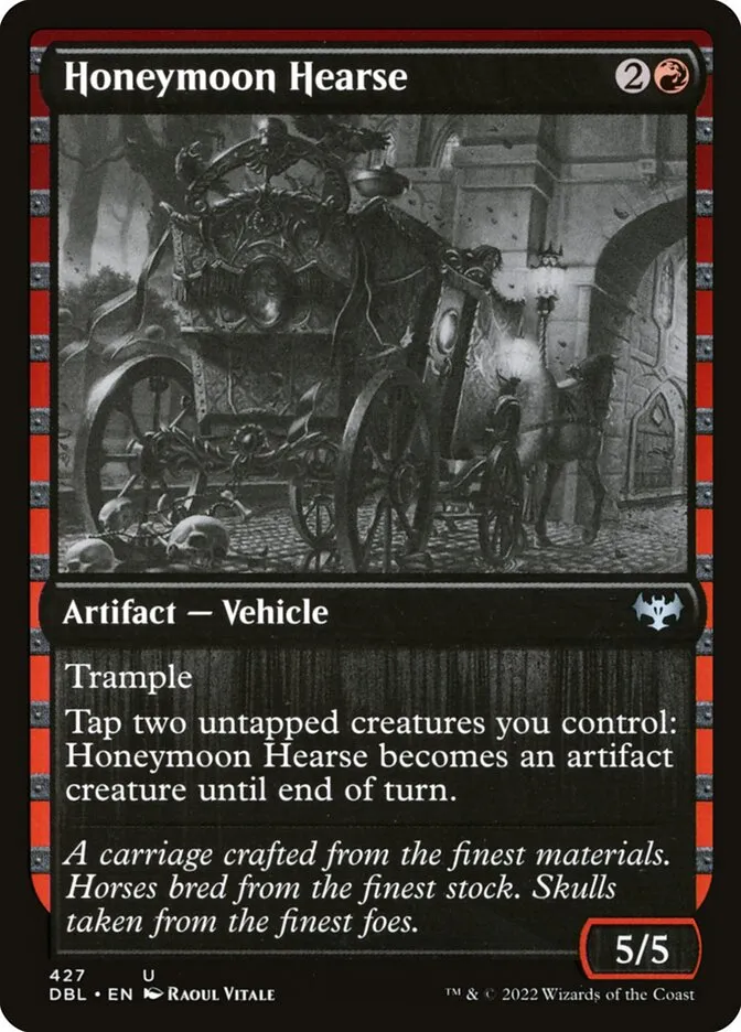 2022 Innistrad: Double Feature Honeymoon Hearse #427 uncommon card image