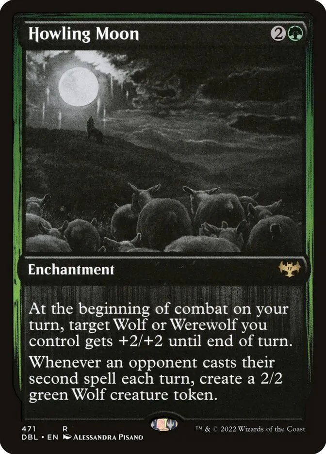 2022 Innistrad: Double Feature Howling Moon #471 rare card image