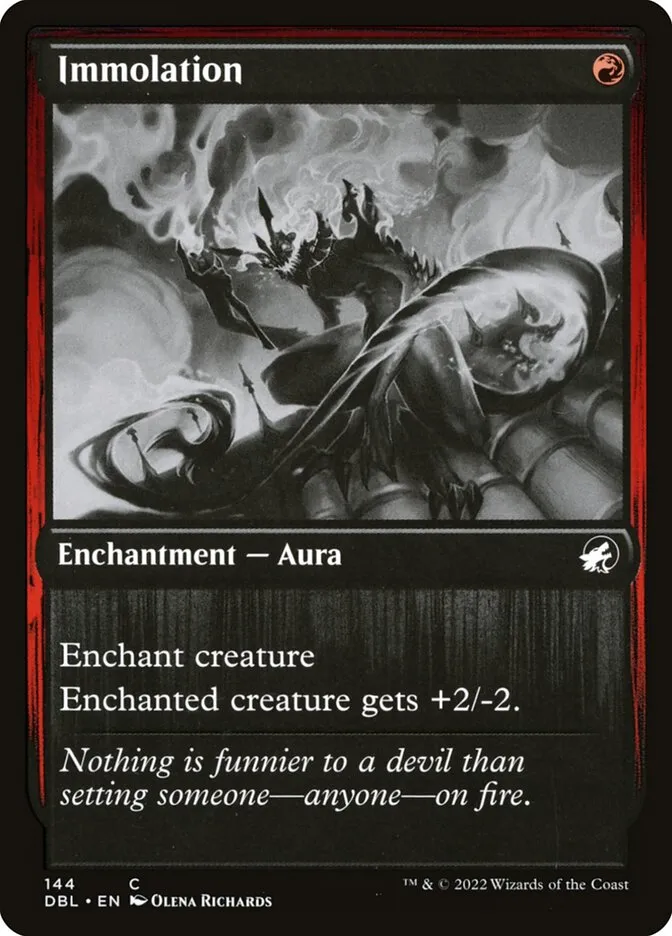 2022 Innistrad: Double Feature Immolation common #144 common card image