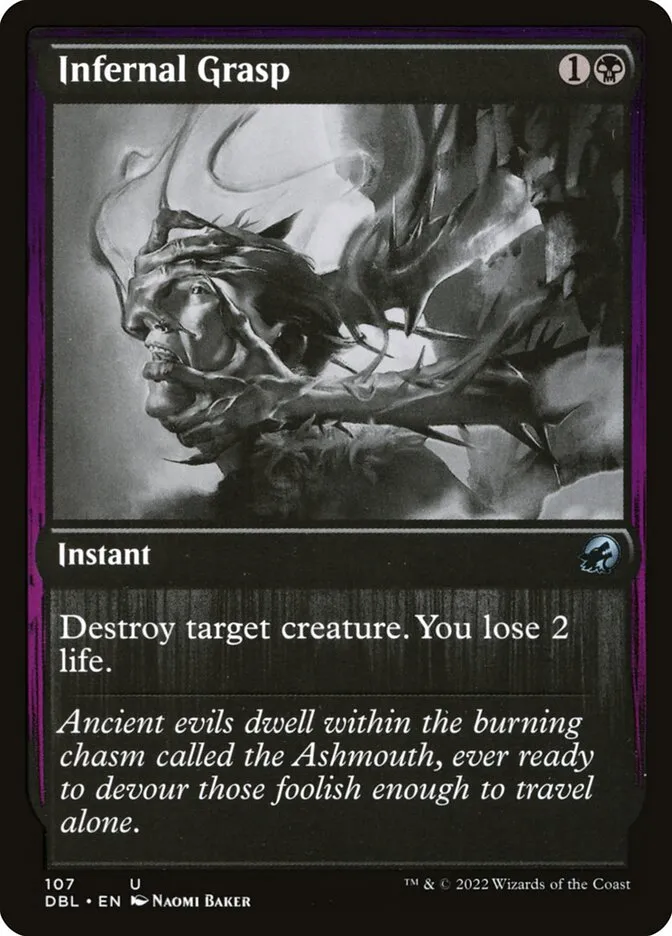 2022 Innistrad: Double Feature Infernal Grasp uncommon #107 uncommon card image