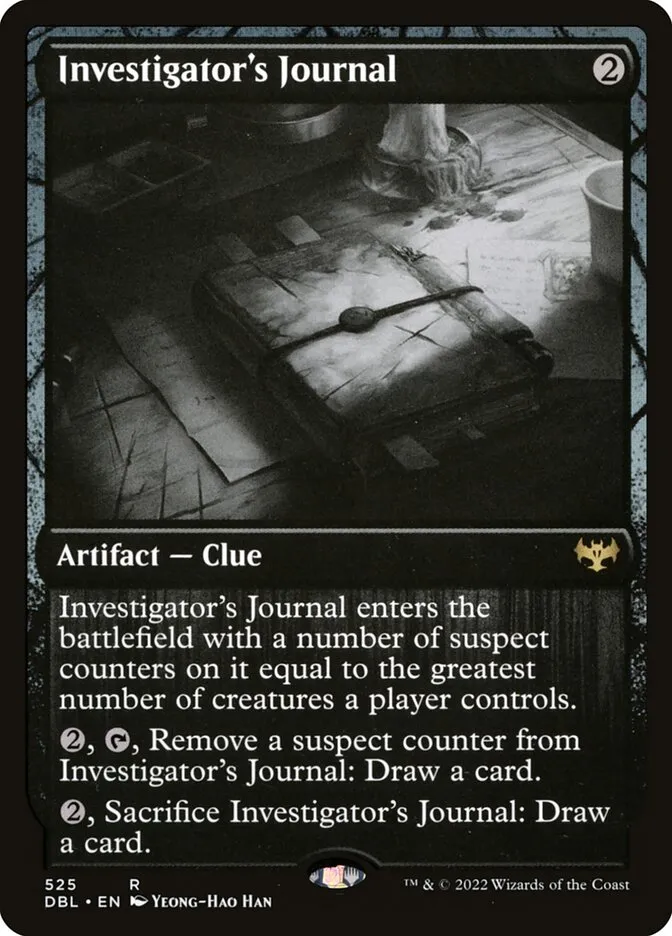 2022 Innistrad: Double Feature Investigator's Journal #525 rare card image