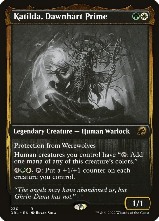 2022 Innistrad: Double Feature Katilda, Dawnhart Prime #230 rare card image