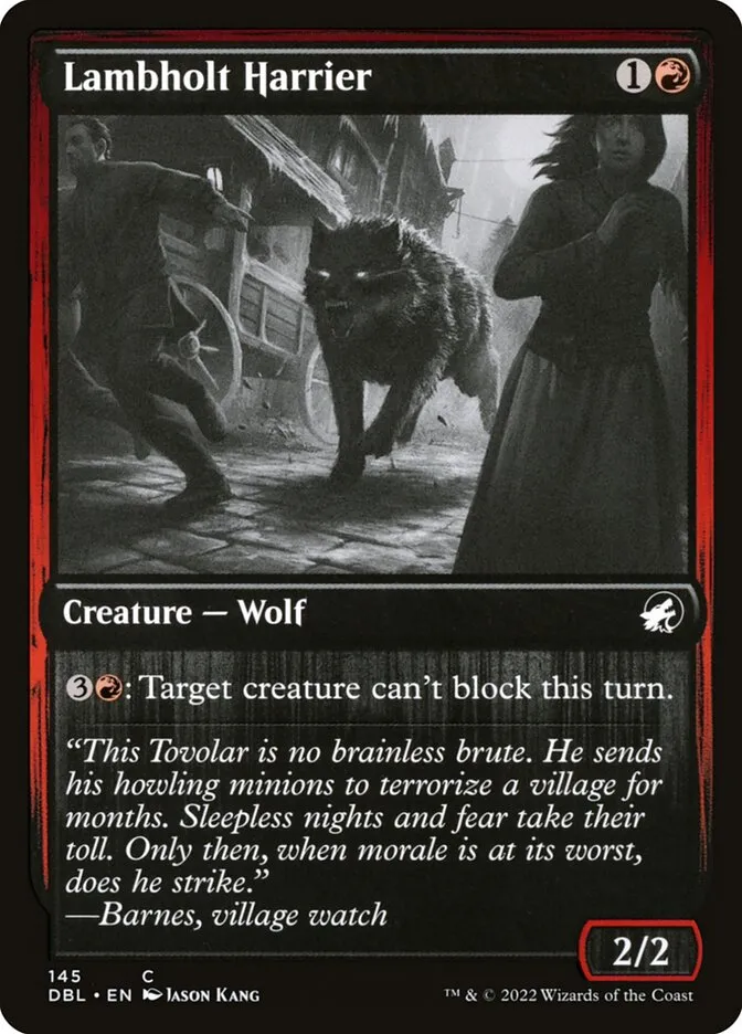 2022 Innistrad: Double Feature Lambholt Harrier #145 common card image