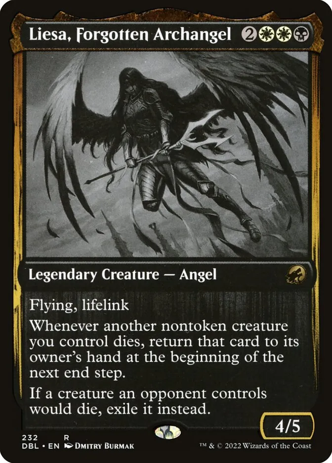 2022 Innistrad: Double Feature Liesa, Forgotten Archangel [Foil] rare #232 rare card image
