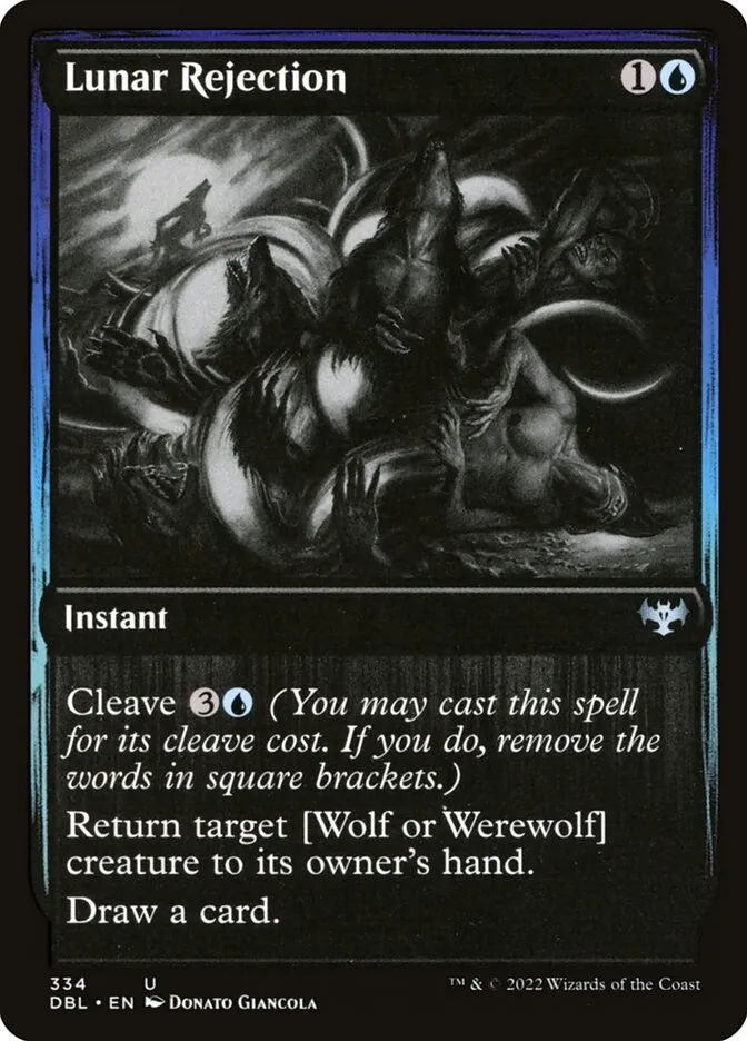 2022 Innistrad: Double Feature Lunar Rejection #334 uncommon card image
