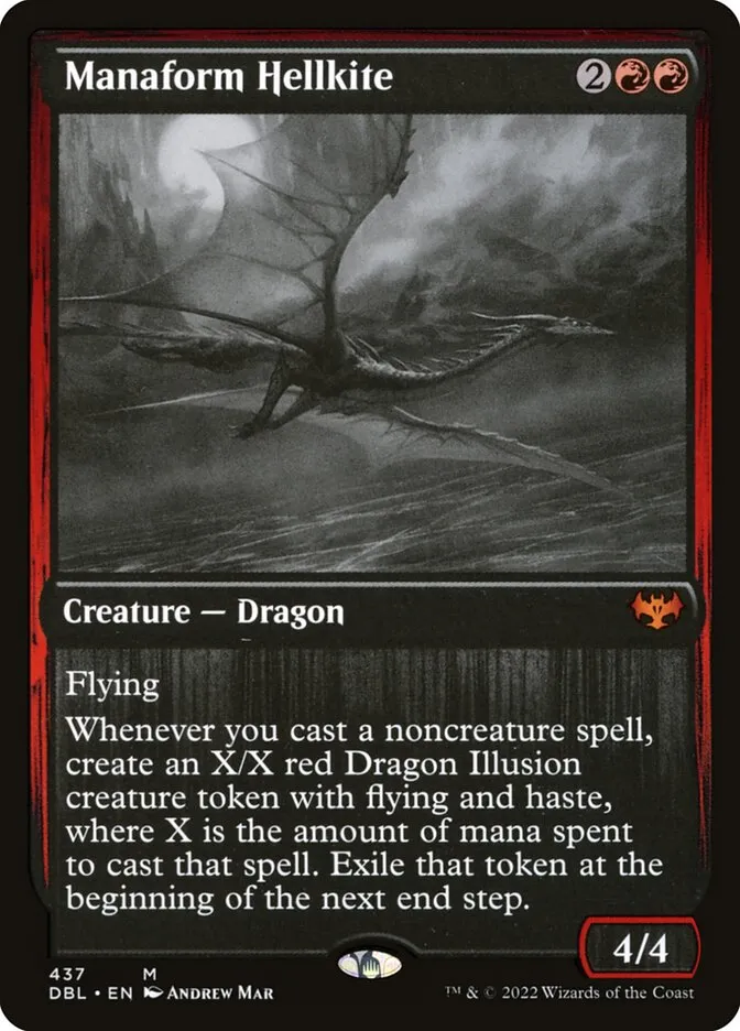 2022 Innistrad: Double Feature Manaform Hellkite #437 mythic card image