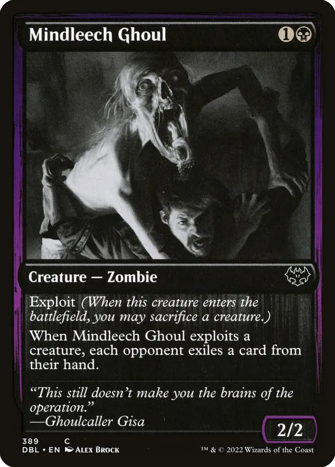 2022 Innistrad: Double Feature Mindleech Ghoul common #389 common card image