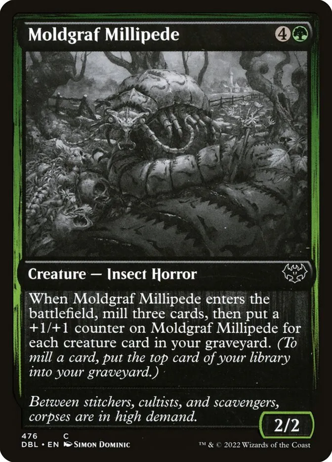 2022 Innistrad: Double Feature Moldgraf Millipede #476 common card image