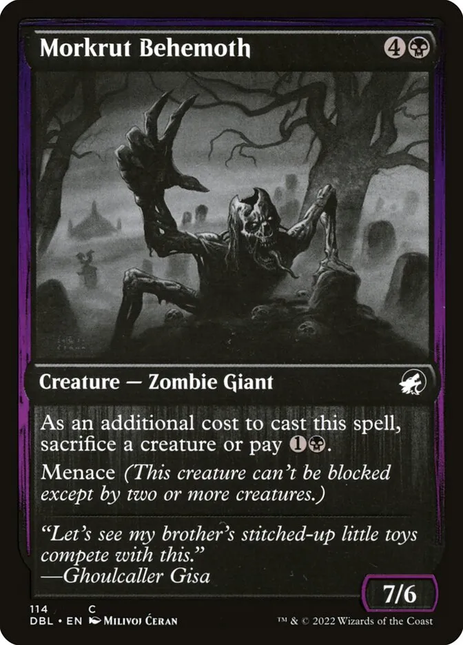 2022 Innistrad: Double Feature Morkrut Behemoth #114 common card image