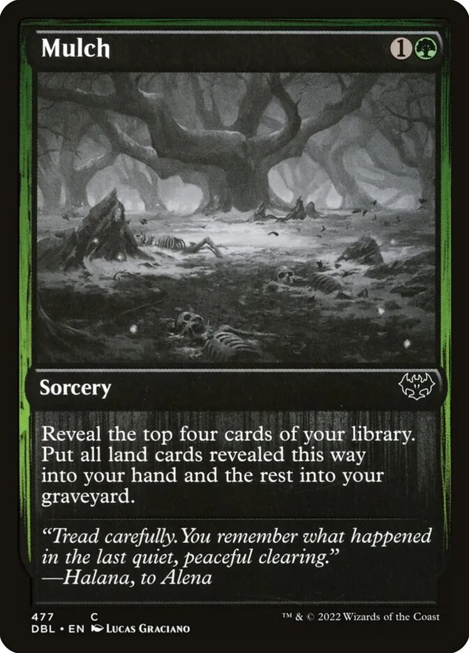 2022 Innistrad: Double Feature Mulch #477 common card image