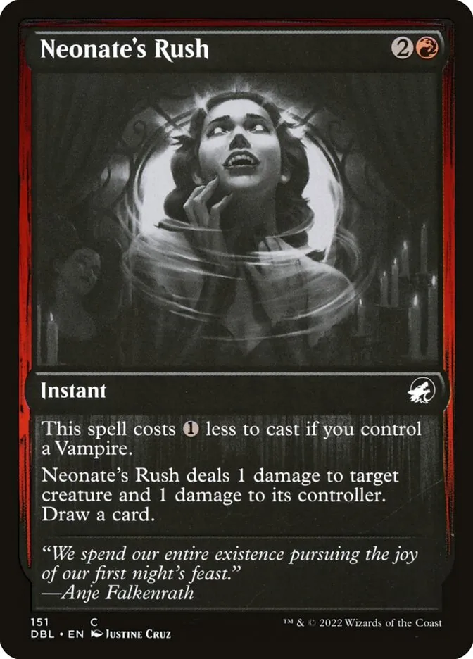 2022 Innistrad: Double Feature Neonate's Rush common #151 common card image