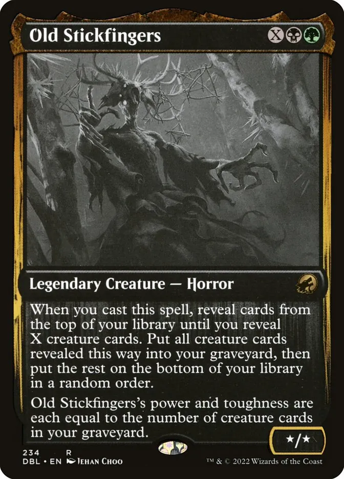 2022 Innistrad: Double Feature Old Stickfingers #234 rare card image