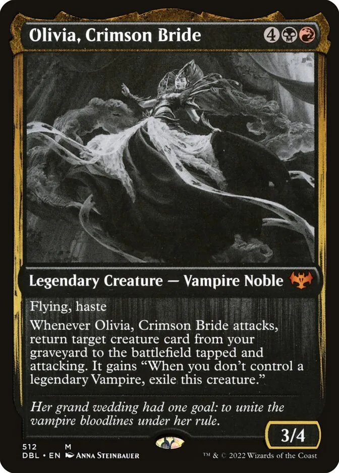 2022 Innistrad: Double Feature Olivia, Crimson Bride #512 mythic card image