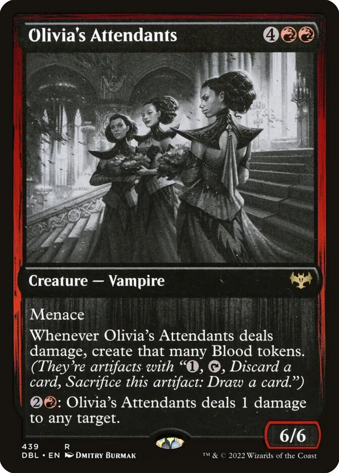 2022 Innistrad: Double Feature Olivia's Attendants [Foil] rare #439 rare card image