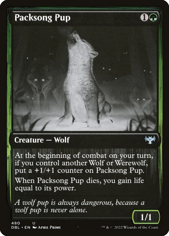 2022 Innistrad: Double Feature Packsong Pup #480 uncommon card image