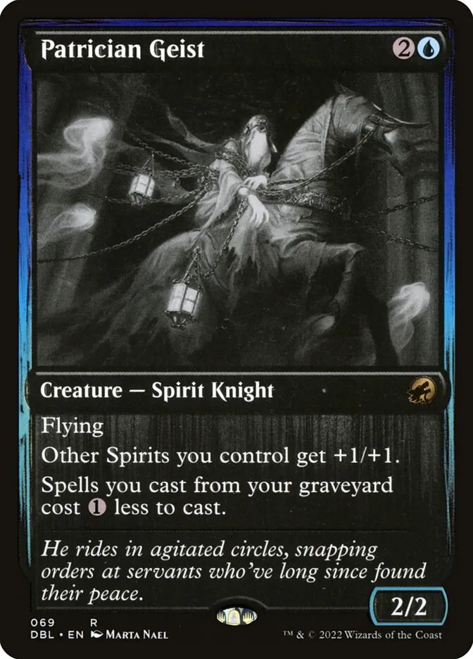 2022 Innistrad: Double Feature Patrician Geist rare #69 rare card image