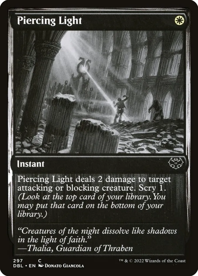 2022 Innistrad: Double Feature Piercing Light common #297 common card image