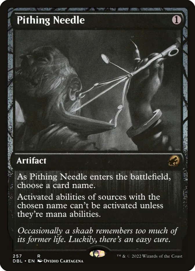 2022 Innistrad: Double Feature Pithing Needle #257 rare card image