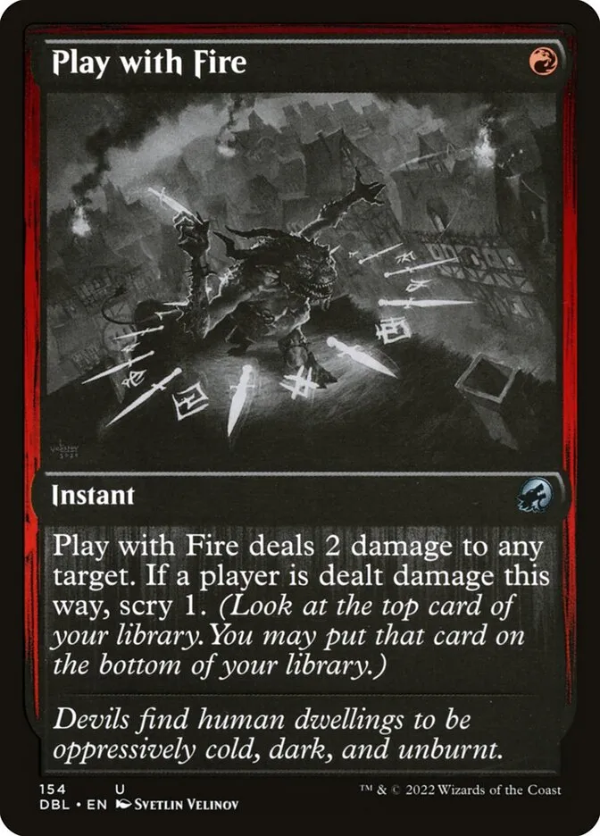 2022 Innistrad: Double Feature Play with Fire uncommon #154 uncommon card image