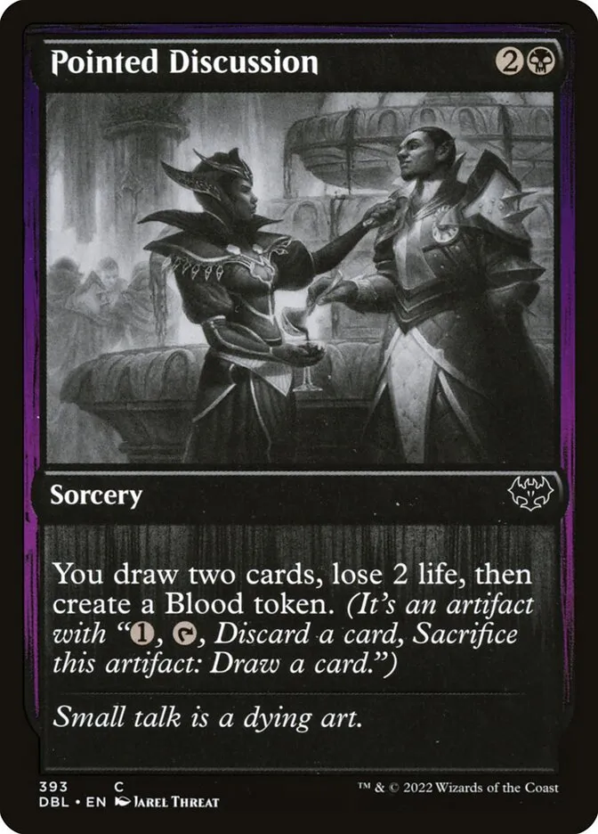 2022 Innistrad: Double Feature Pointed Discussion common #393 common card image