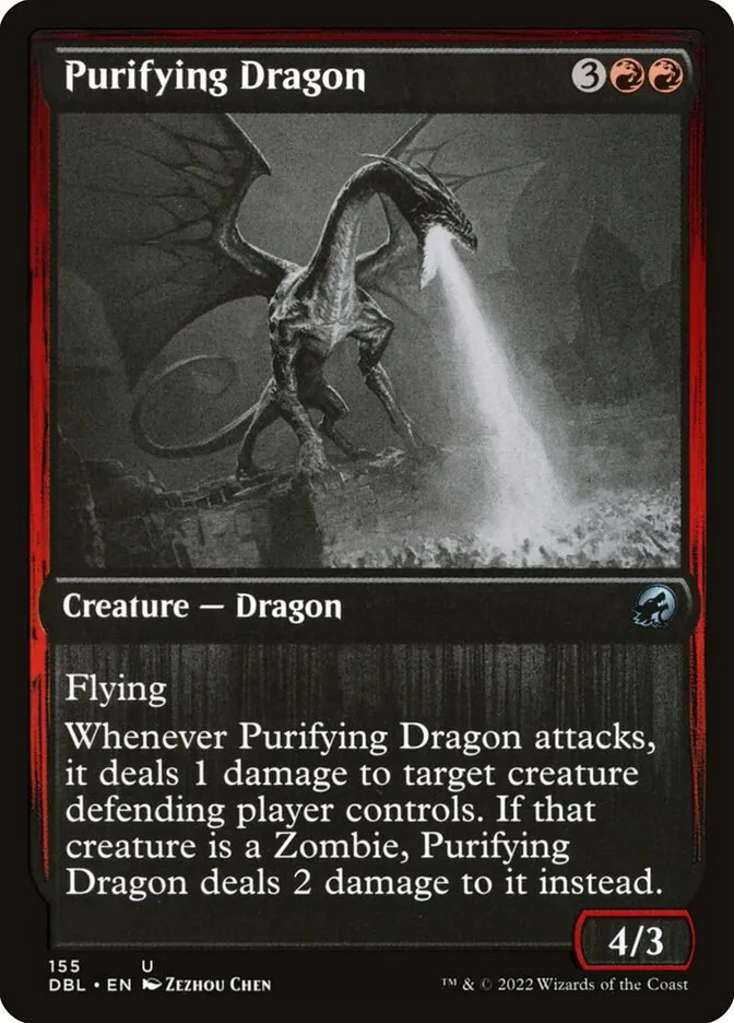 2022 Innistrad: Double Feature Purifying Dragon uncommon #155 uncommon card image