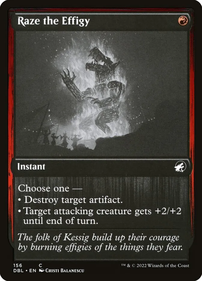 2022 Innistrad: Double Feature Raze the Effigy #156 common card image