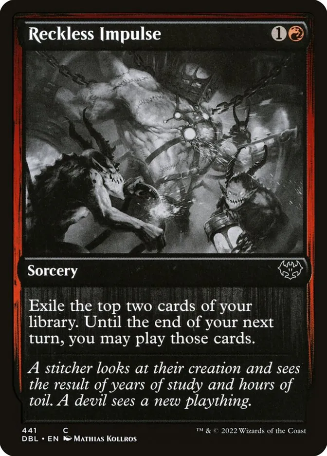 2022 Innistrad: Double Feature Reckless Impulse common #441 common card image