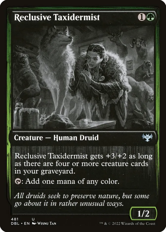 2022 Innistrad: Double Feature Reclusive Taxidermist #481 uncommon card image