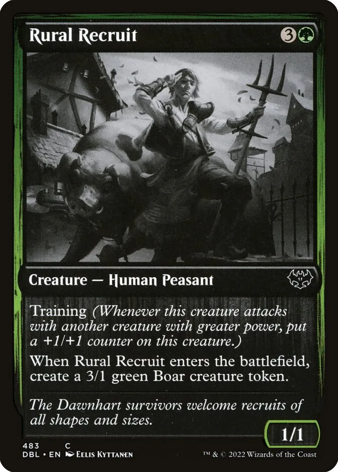 2022 Innistrad: Double Feature Rural Recruit #483 common card image