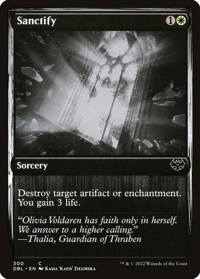 2022 Innistrad: Double Feature Sanctify common #300 common card image