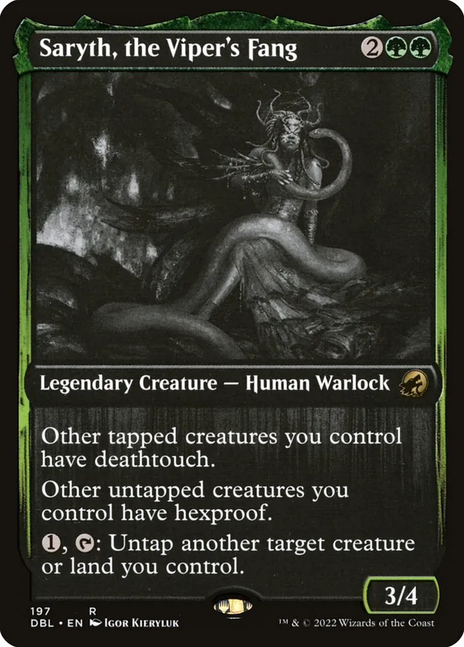 2022 Innistrad: Double Feature Saryth, the Viper's Fang #197 rare card image