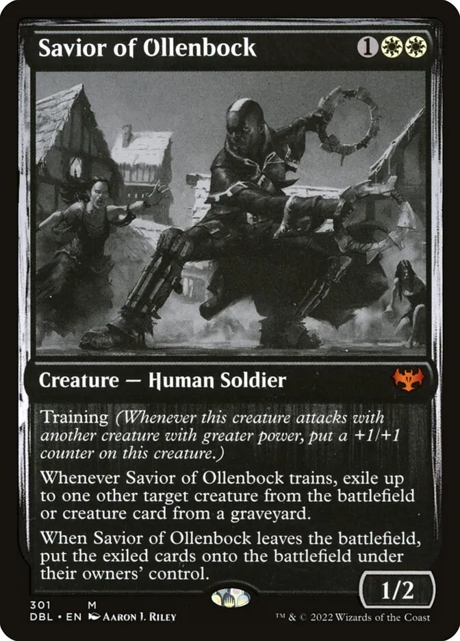 2022 Innistrad: Double Feature Savior of Ollenbock #301 mythic card image