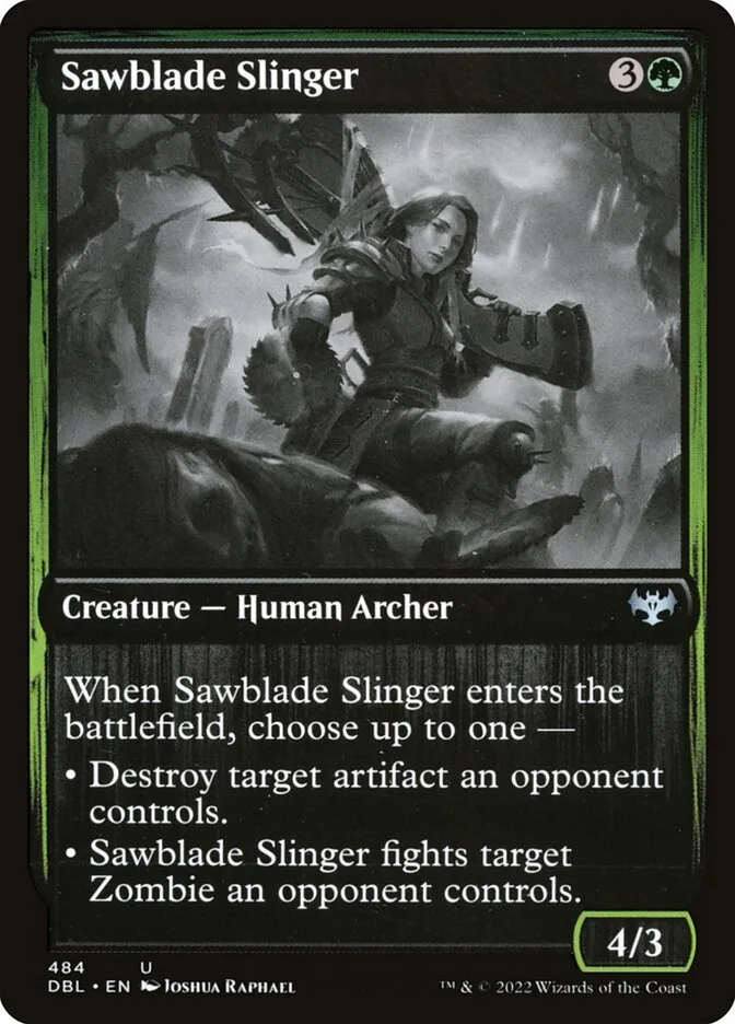 2022 Innistrad: Double Feature Sawblade Slinger #484 uncommon card image