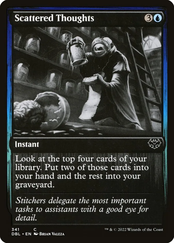 2022 Innistrad: Double Feature Scattered Thoughts common #341 common card image