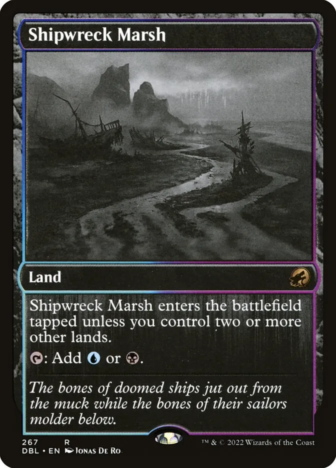 2022 Innistrad: Double Feature Shipwreck Marsh [Foil] rare #267 rare card image