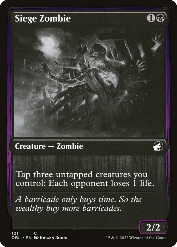 2022 Innistrad: Double Feature Siege Zombie #121 common card image