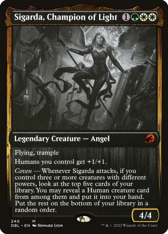 2022 Innistrad: Double Feature Sigarda, Champion of Light #240 mythic card image