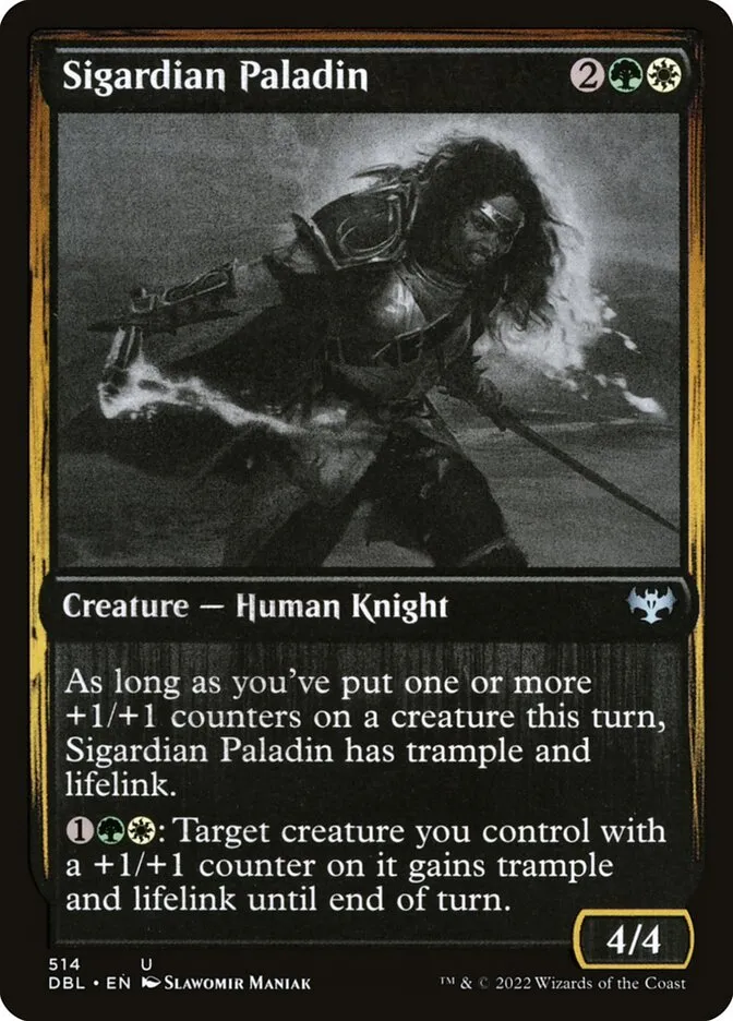 2022 Innistrad: Double Feature Sigardian Paladin #514 uncommon card image