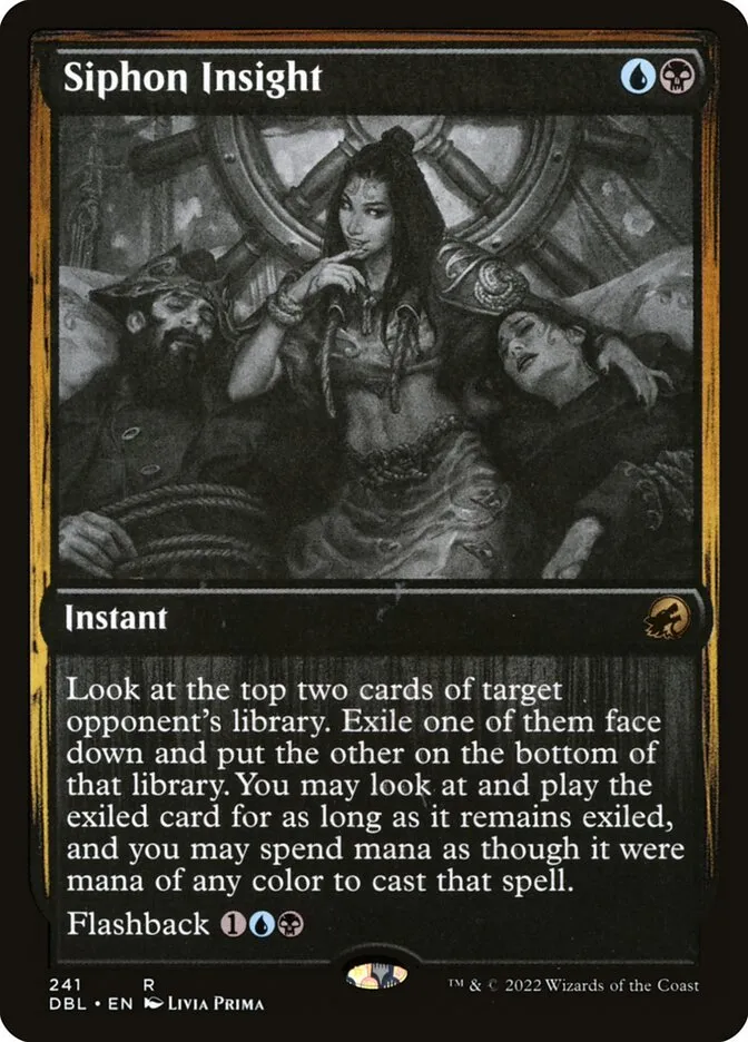 2022 Innistrad: Double Feature Siphon Insight #241 rare card image