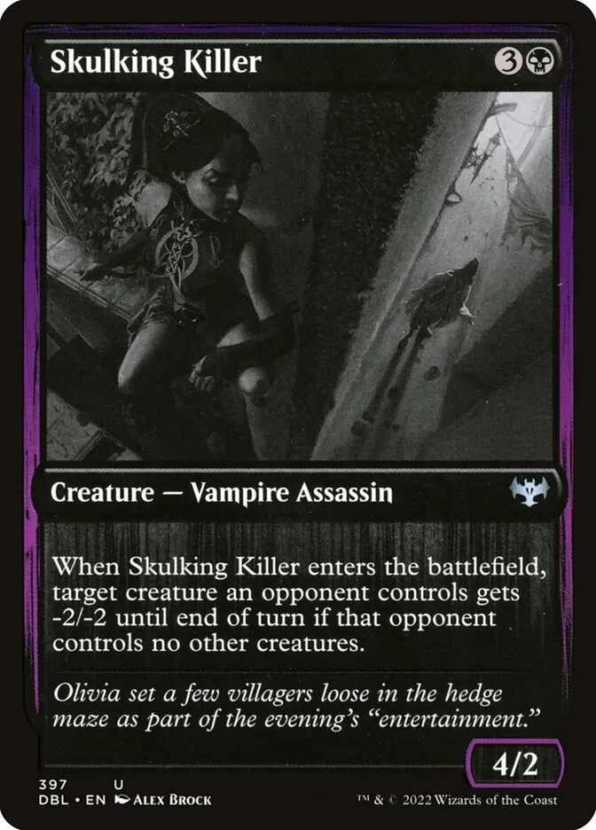 2022 Innistrad: Double Feature Skulking Killer #397 uncommon card image