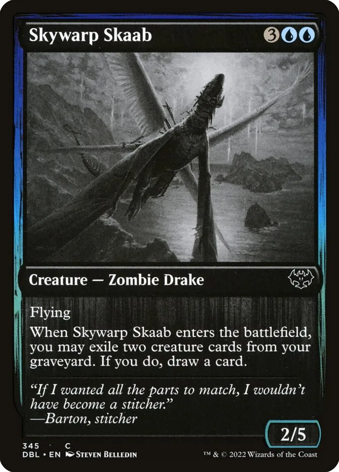 2022 Innistrad: Double Feature Skywarp Skaab #345 common card image