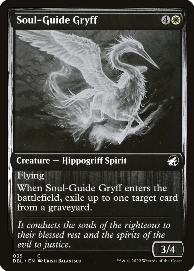 2022 Innistrad: Double Feature Soul-Guide Gryff common #35 common card image