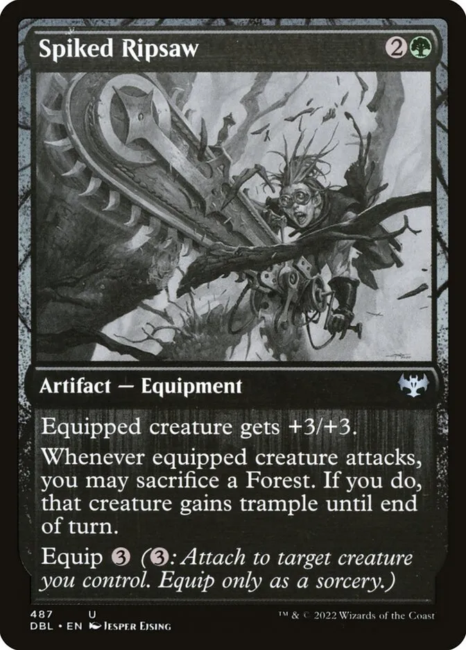 2022 Innistrad: Double Feature Spiked Ripsaw #487 uncommon card image