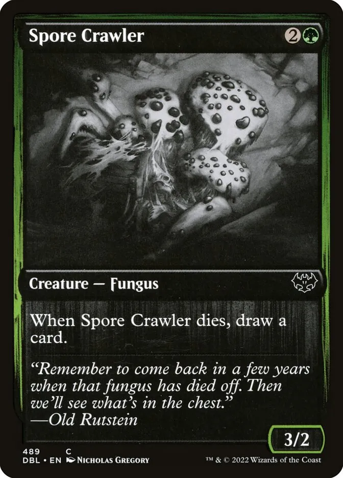 2022 Innistrad: Double Feature Spore Crawler common #489 common card image