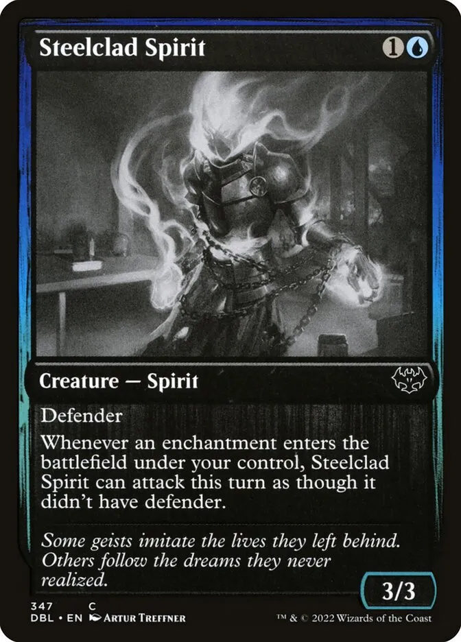 2022 Innistrad: Double Feature Steelclad Spirit #347 common card image