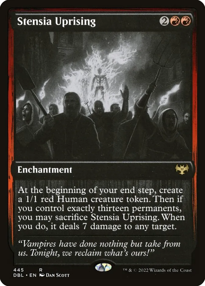 2022 Innistrad: Double Feature Stensia Uprising #445 rare card image